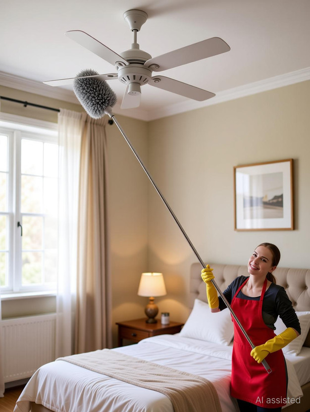 BRAND BRAND VILLA Microfiber Fan Duster with Extendable Handle Ceiling Cleaner Brush Tool Wet and Dry Duster - Flipkart Deal