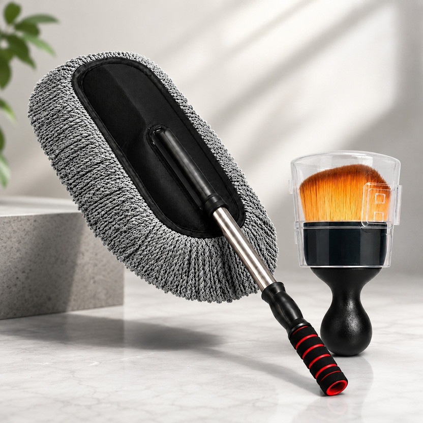 MORVIKA Brush kit 02 Wet and Dry Duster Set(Pack of 2)