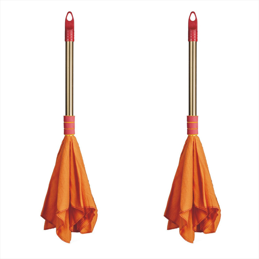 VIMAL Combo Set of 2 Dusters (High Density Dust Cleaning Cloth with Handle) Wet and Dry Duster
