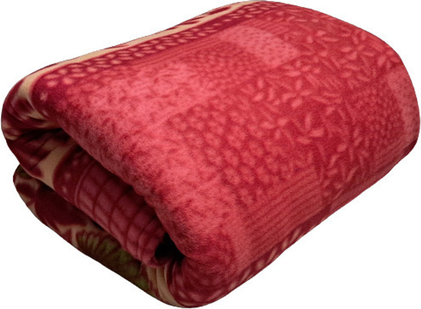 CHANDRAVATI Single Fleece Duvet Cover(Red)