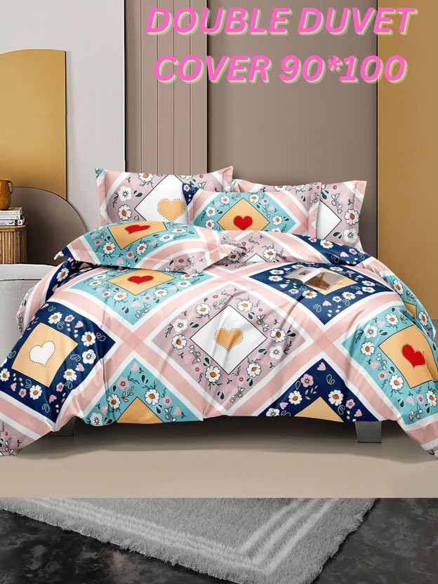 YUTERA Double Cotton Duvet Cover(Multicolor)
