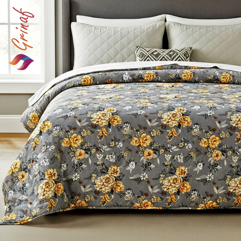 GRINAF GRINAF King Cotton Duvet Cover(Grey) - Flipkart Deal