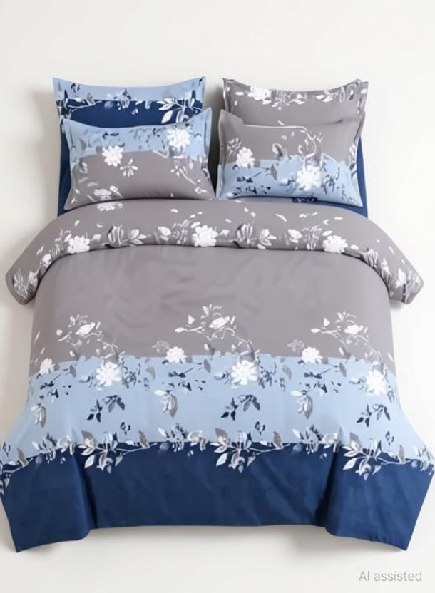 KAPRIDO King Cotton Duvet Cover(Blue)