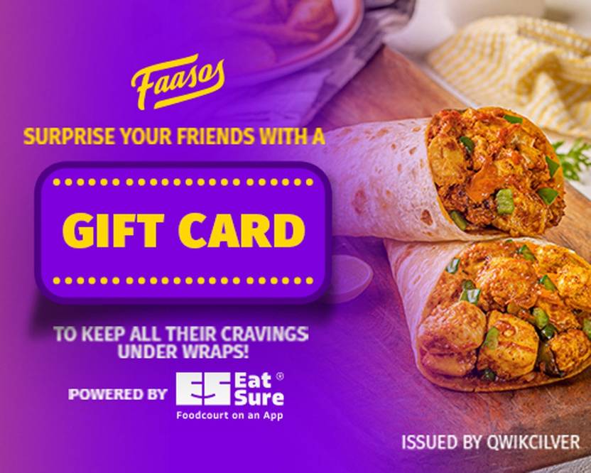 Faasos Restaurant Digital Gift Card Price in India Buy Faasos