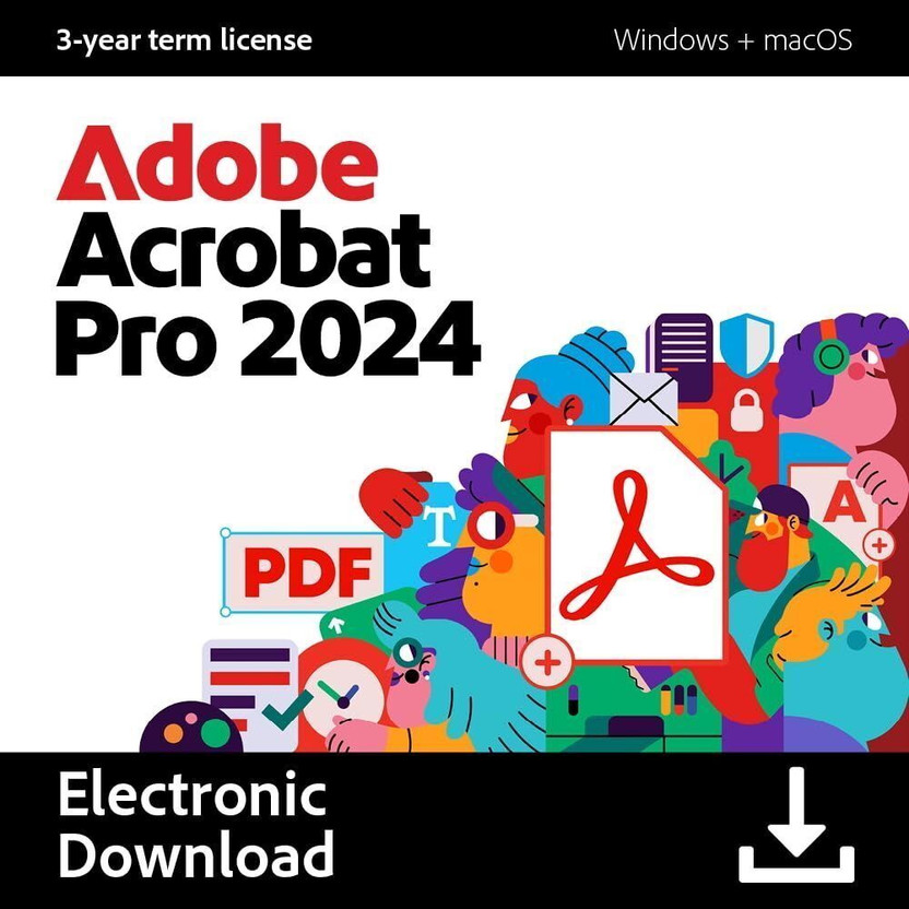 Adobe Acrobat Pro 2024 | 3-Year Term License | Email Delivery Digital Gift Card