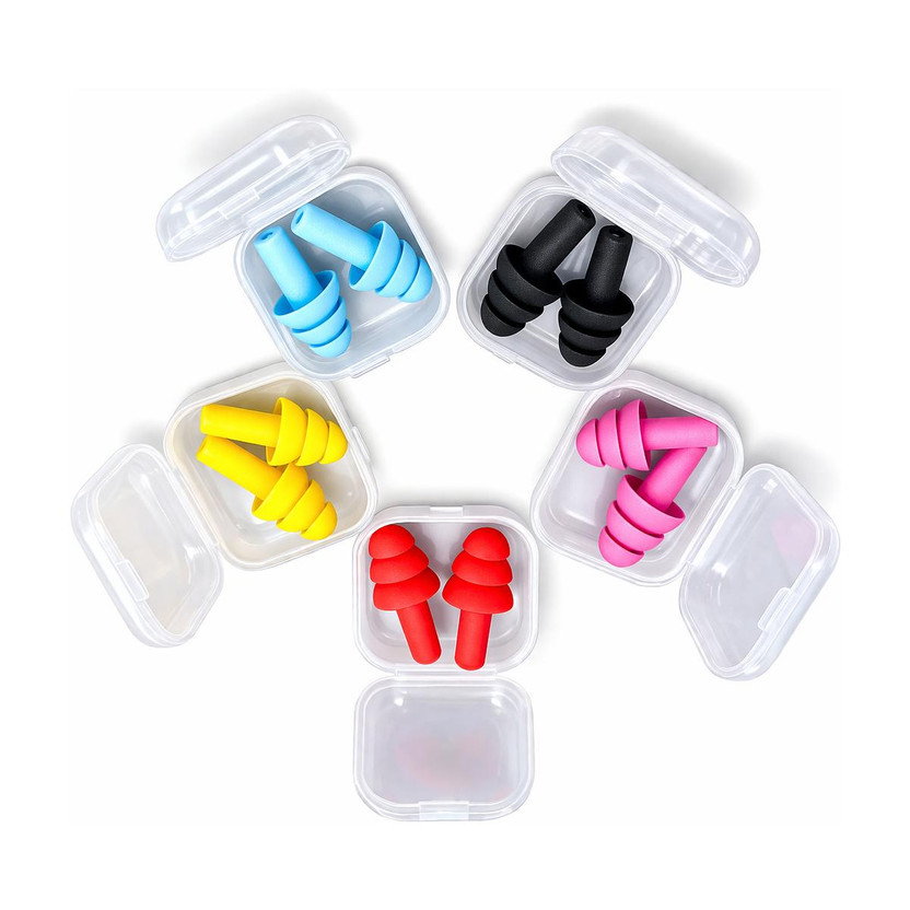 ANSHAURA 5 Pair Silicone Ear Plugs for Sleeping, Travel & Loud Noise Reduction Ear Plug(Multicolor)