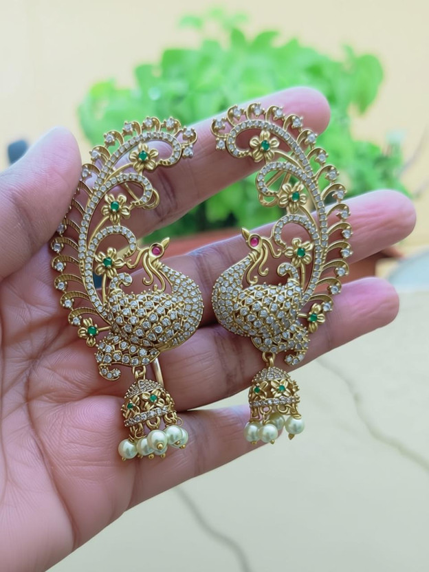 Varnam Varnam Fashions PEACOCK EAR CUFFS Brass Cuff Earring - Flipkart Deal