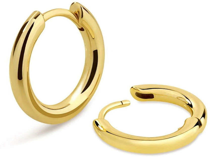shivay Mens Jewellery Valentine Multi Gold Bali Stud Hoop earrings for men/ Ear rings Combo For Men / Gents / Boys / unisex Non-Piercing Ear mens jewellery Salman khan style Earrings High Polish Cubic Zirconia Metal Hoop Earring