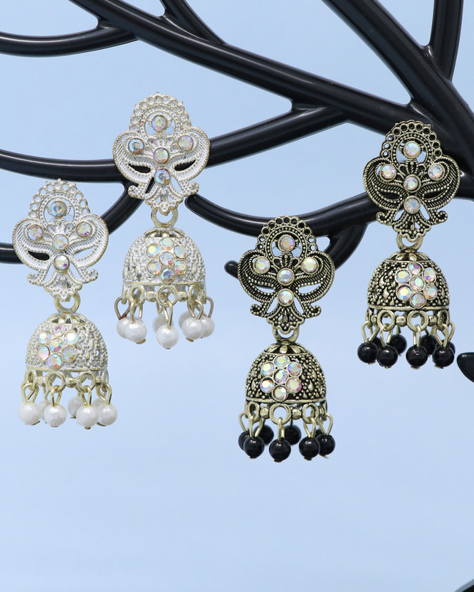 BELWICK BELWICK BUY ONE GET ONE Combo Diamond Alloy Jhumki Earring - Flipkart Deal