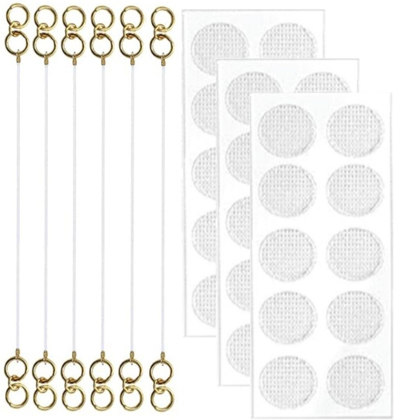 ARISTAL Jewellery Invisible Gold-Plated Ear Support Chain & Patch for Secure and Comfortable Silicone Earring Set
