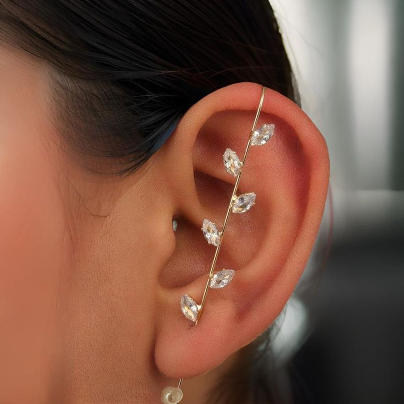 TheVineGirl Latest Fashion Stylish Leaves Ear Cuff For Ladies Alloy Cuff Earring