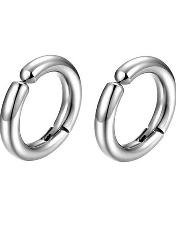 ADF Korean Ear Cuffs Clip-on Hoop Earrings Men & Women Studs Non-Piercing Metal Cuff Earring