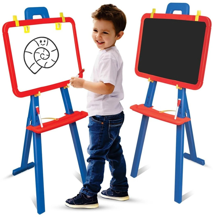 Baba Fab 5 in 1 Easel I with Alphabets & Numbers I Education Toy(Blue, Red)