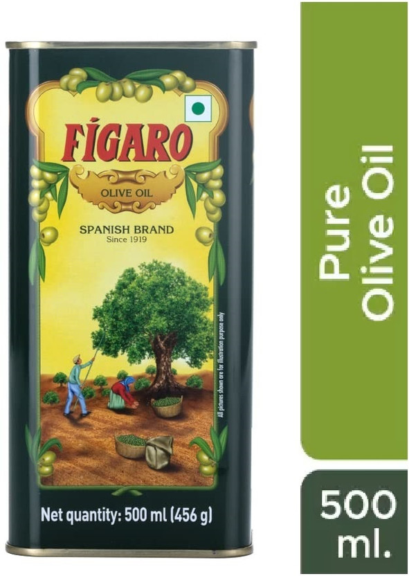 FIGARO Olive Oil Pure Tin 500 Ml Pack of 1 Olive Oil Tin(500 ml)