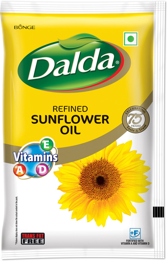 Dalda Refined Sunflower Oil Pouch(840 g)