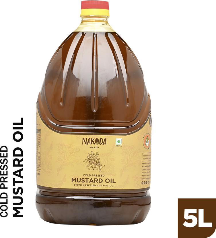 NAKODA NAKODA 100% Edible/Mustard Oil Kacchi Ghani | Cooking Mustard Oil Mustard Oil(5 L) - Flipkart Deal