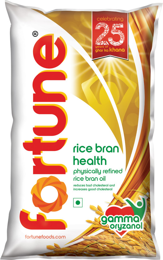 FORTUNE health physically refined Rice Bran Oil Pouch(870 g)