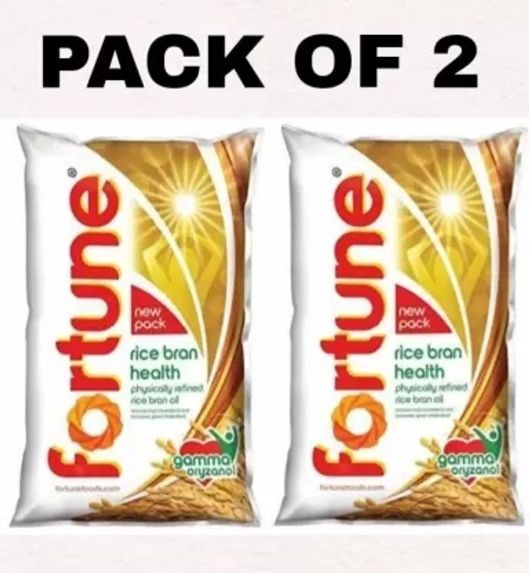 FORTUNE Health Rice Bran Oil Pouch(2 x 1 L)