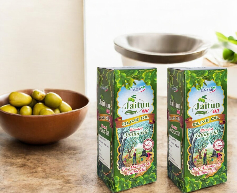 LAXMI Olive oil Jaitun tail extra light virgin original tel body massage hair cooking Olive Oil PET Bottle(200 ml)