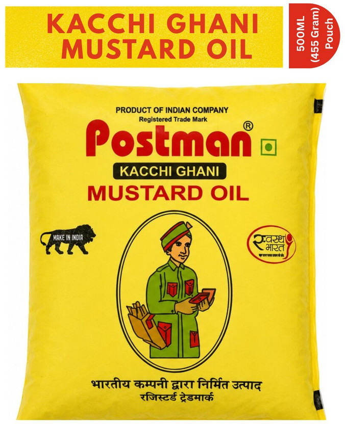 Postman Kacchi Ghani Wood Pressed Mustard Oil(500 ml)