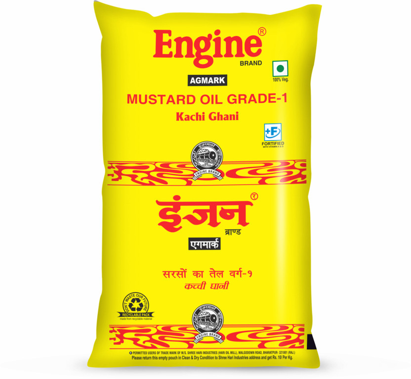 Engine Kachi Ghani Mustard Oil Mustard Oil Pouch(1 L)