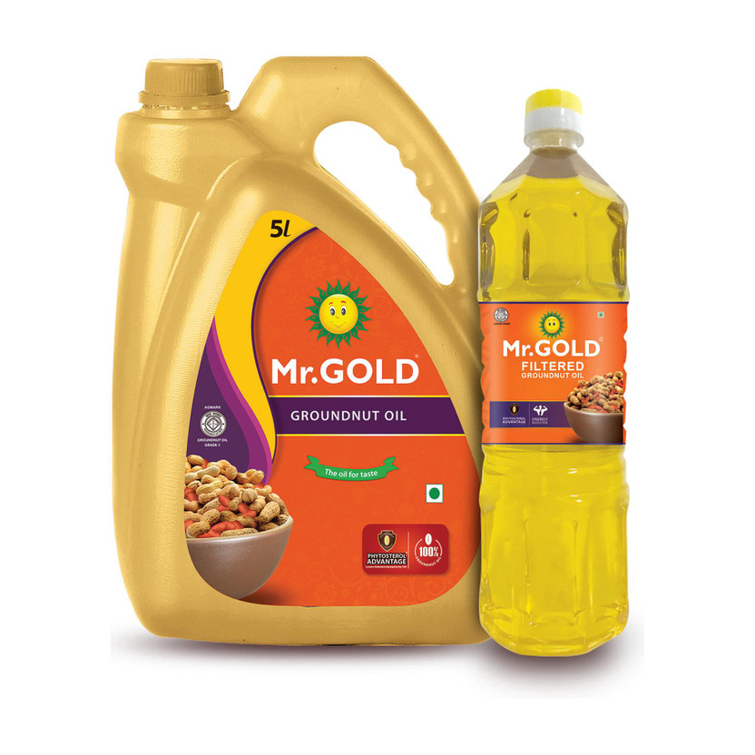 Mr.Gold Mr.Gold Combo Pack of 5 litre Can and 1 litre Pet Groundnut Oil(2 x 3 L) - Flipkart Deal