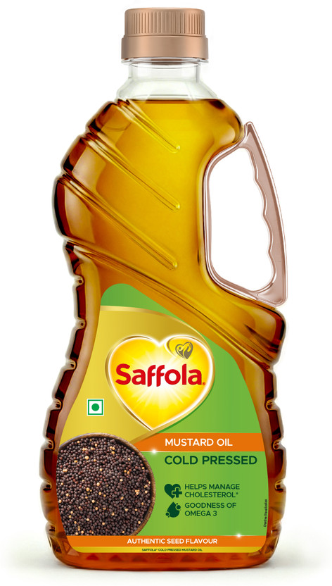 Saffola Cold Pressed Mustard Oil | 100% Cold Pressed| Kachi ghani Mustard Oil Mustard Oil(2 L)