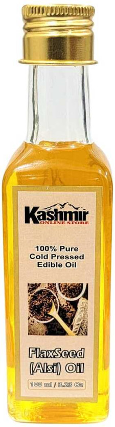 kashmir online store Woodpressed Flaxseed Oil I Natural & Edible Wood-Churned Alsi ka Tel Flaxseed Oil(100 g)