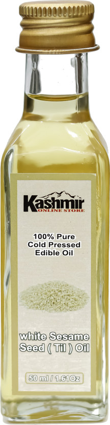 kashmir online store Cold Pressed White Sesame Oil White Sesame Oil For Cooking,Skin,Face,Hair Growth Sesame Oil(50 ml)