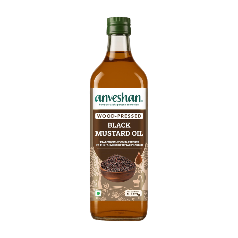 Anveshan Wood Cold Pressed Kacchi Ghani Mustard Oil(1000 ml)