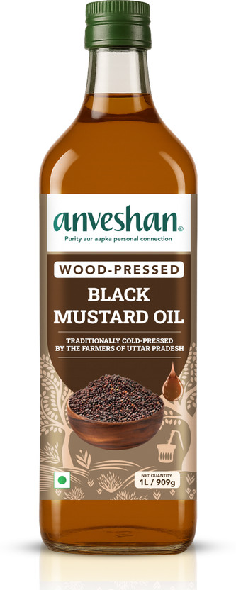 Anveshan Wood Cold Pressed Kacchi Ghani Mustard Oil PET Bottle(1000 ml)