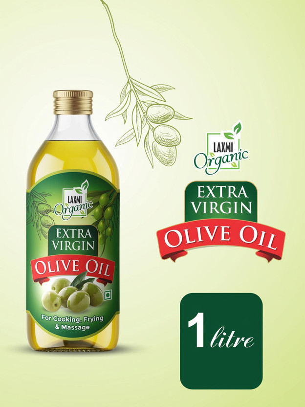 LAXMI ORGANIC Extra virgin OLIVE OIL Jaitun tail for skin treatment and baby body massage(1000 ml)
