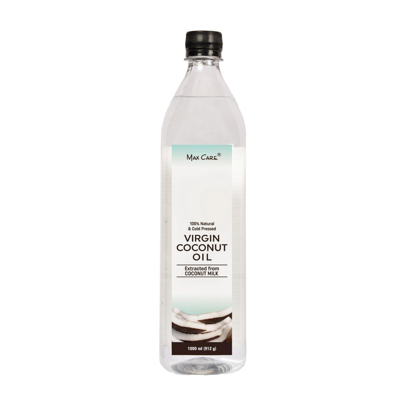 MAXCARE VIRGIN COCONUT OIL – COLD PRESSED - 100% Natural, Cold Pressed & Unrefined Cooking Oil, Skin Care, Hair Care, Baby Care, Dietary Coconut Oil(1000 ml)