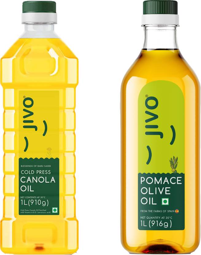 JIVO Pomace Olive Oil with Cold Pressed Canola Oil PET Bottle Price in