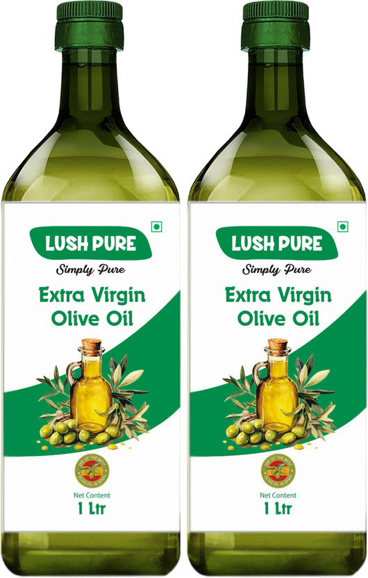 lushpure Extra Virgin irst Cold Pressed,(Imported from Italy) -1 LTR Pack of 2 Olive Oil(2 x 1 L)