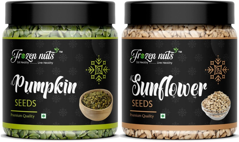 frozen Combo of Premium Nutritious Seeds - 250gm Each | Healthy Snack Blend- Pumpkin Seeds, Sunflower Seeds(2 x 250 g)