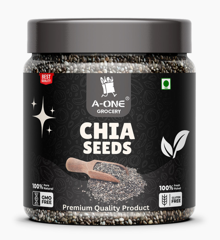A-ONE GROCERY Raw Premium Chia Seeds for weight loss with Omega 3, Zinc, & Fiber Super Food Chia Seeds(250 g)