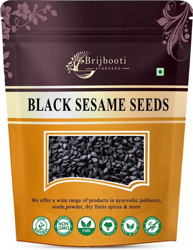 BrijBooti Black Sesame Seeds for eating | Kale Till Asli | Kaale Til for Weight Loss Black Sesame Seeds(200 g)