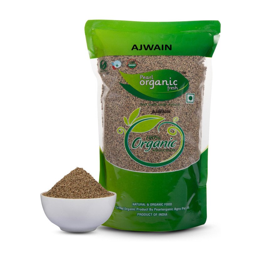 Pearl Organic Fresh Organic Ajwain (Carom Seeds) Natural Aroma Digestive Spice Pure Premium(100 g)