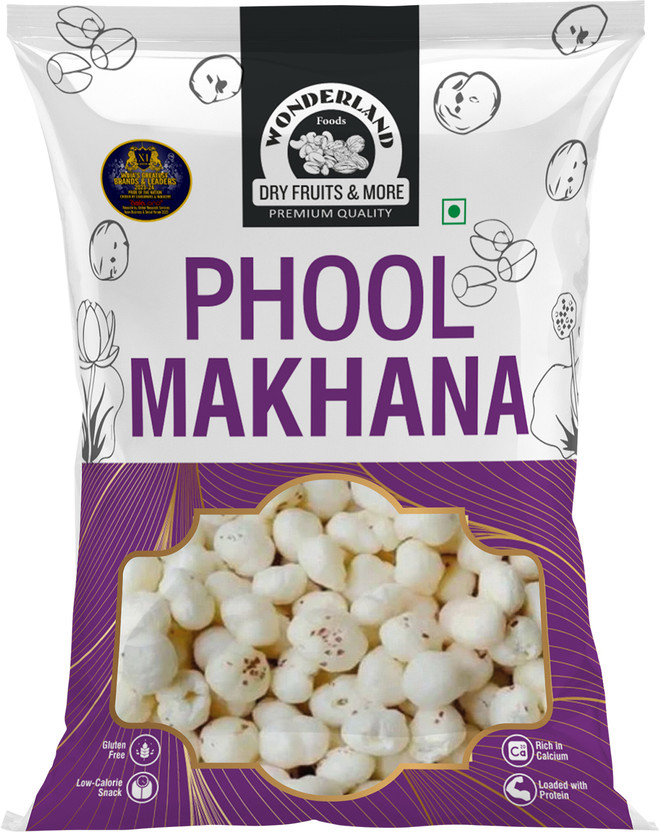 WONDERLAND Phool Makhana / Ful Makhana) Lotus Seed Pop / Gorgon Nut Puffed Kernels Lotus Seeds(Makhana)(250 g)