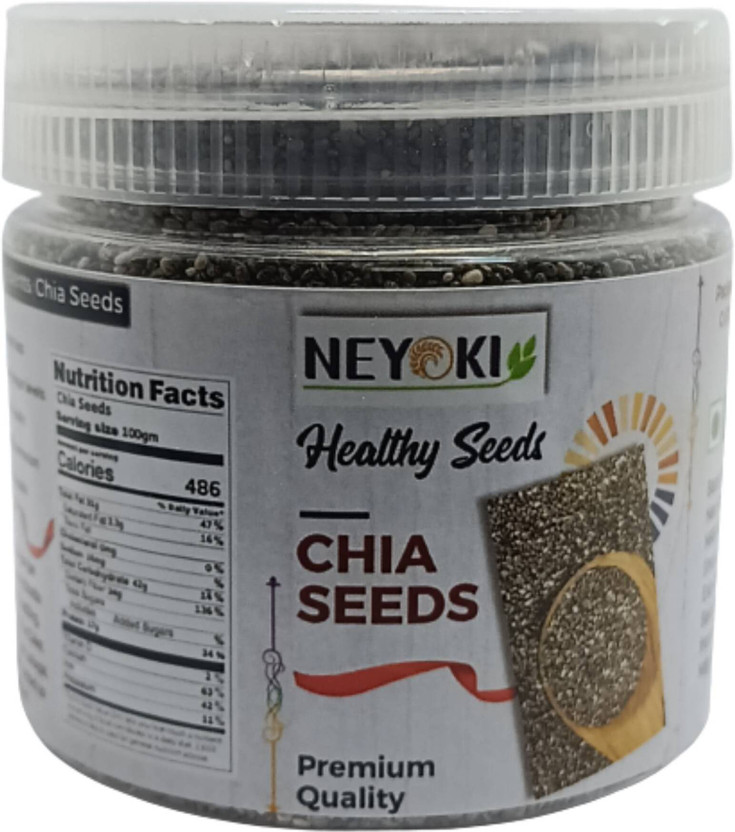NEYOKI Chia Seeds 200gm / For eating / Dried / Weight Loss / Healthy Food Chia Seeds(200 g)