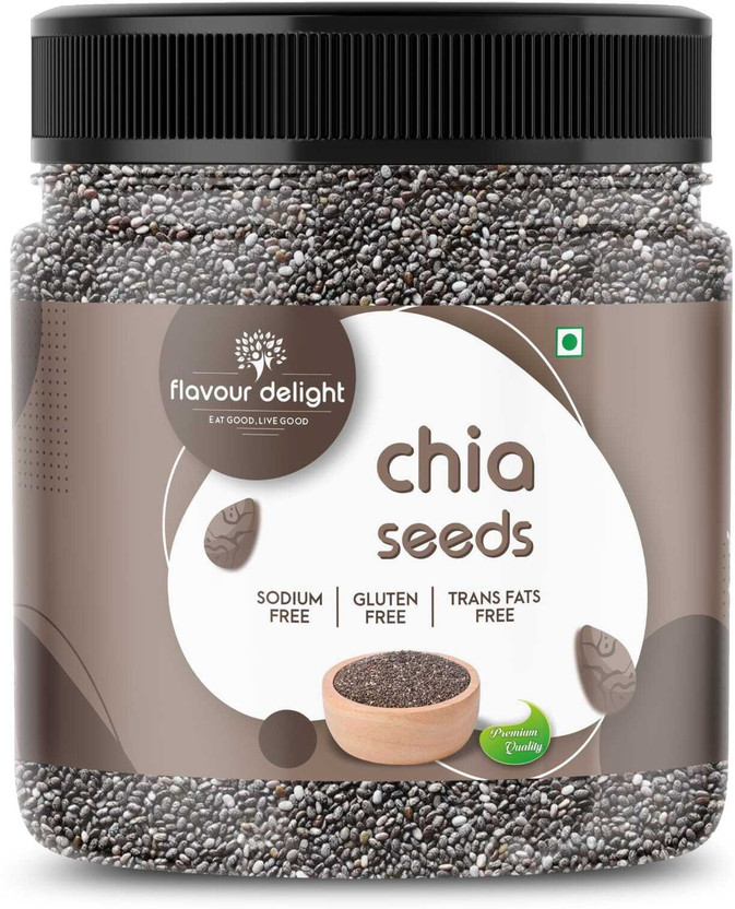 Flavour Delight Chia Seeds | Healthy Food for Eating | Diet Snacks for Weight Loss | Black Chia Seeds(1000 g)