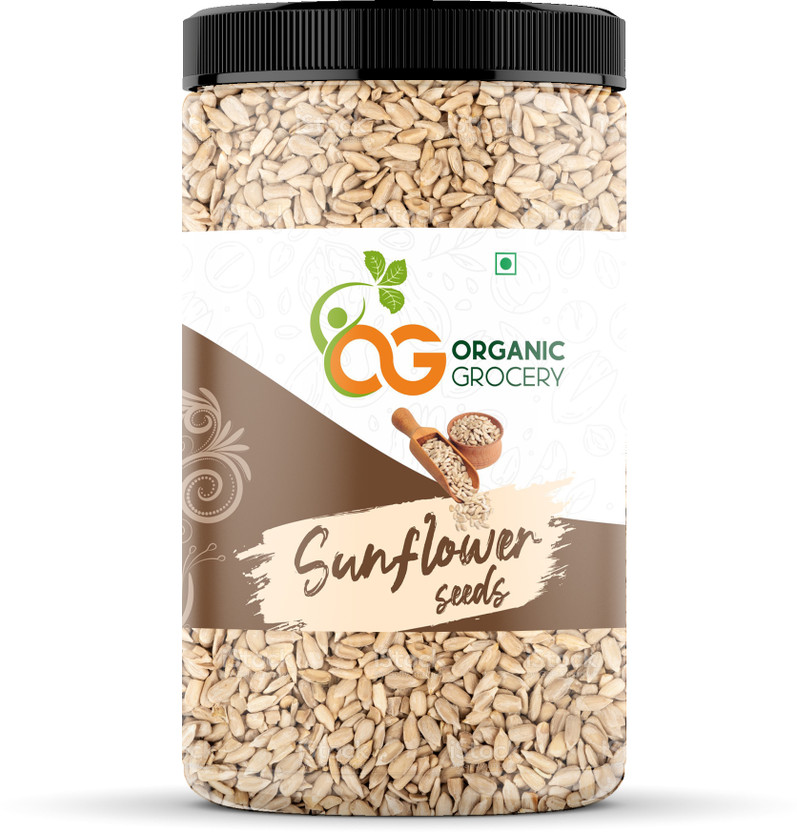 Organic Grocery Raw Sunflower Seeds, Rich in Protein & fiber | Edible Healthy Seeds for eating Sunflower Seeds(500 g)
