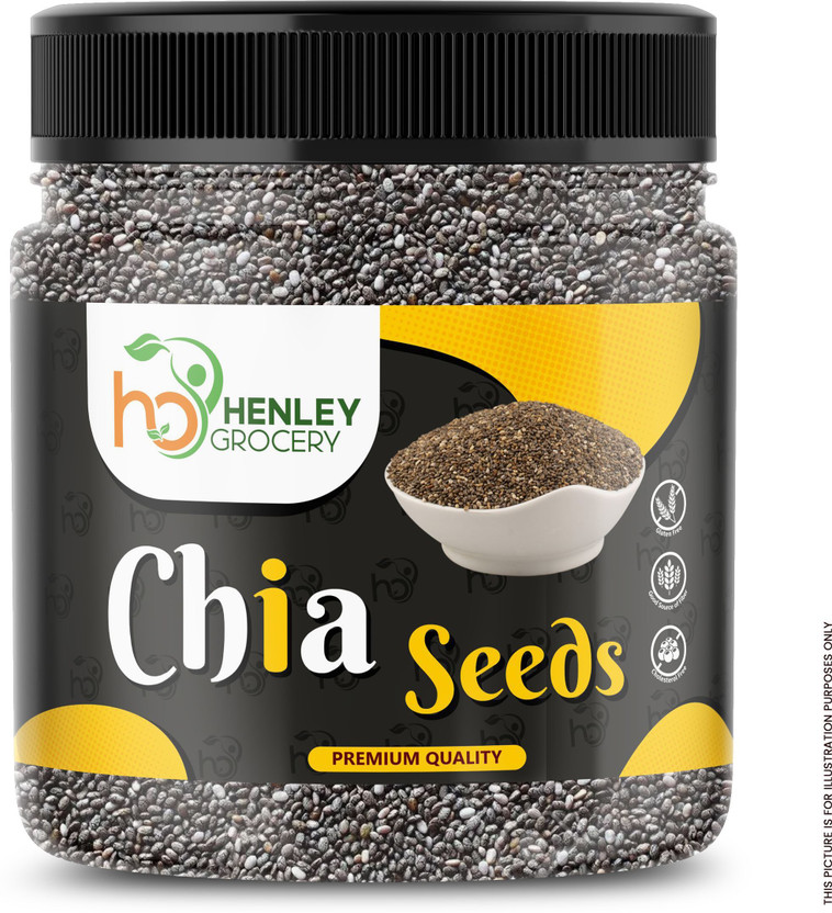HENLEY Chia Seeds with Omega 3 and Fiber for Weight Loss chia Seeds Immunity Booster Black Chia Seeds(1 kg)