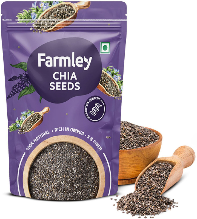 Farmley Premium Natural Chia Seeds 300g | High In Protein & Fiber Chia Seeds(300 g)
