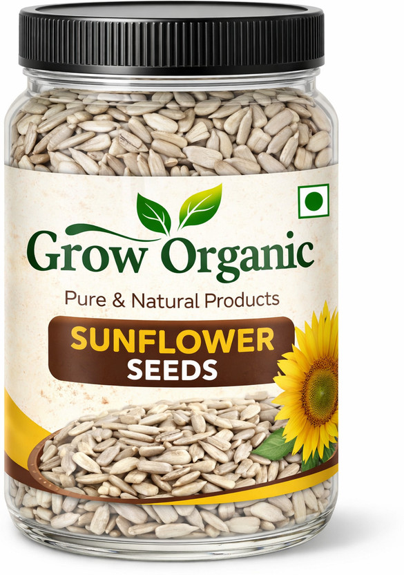 Grow Grow Organic Sunflower Seeds | Healthy Superfood Seed Snack | Smoothies & Salads Sunflower Seeds(400 g) - Flipkart Deal