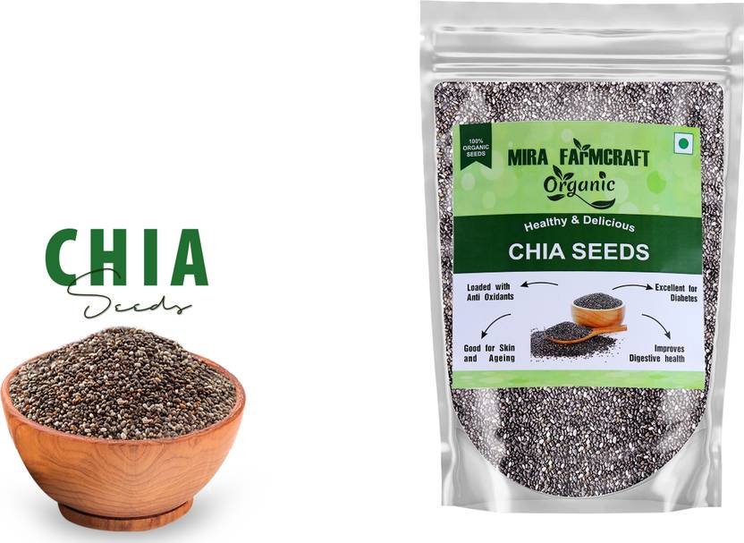 Mira farmcraft organic Raw Chia Seeds Source Of Omega3 AntiOxidant