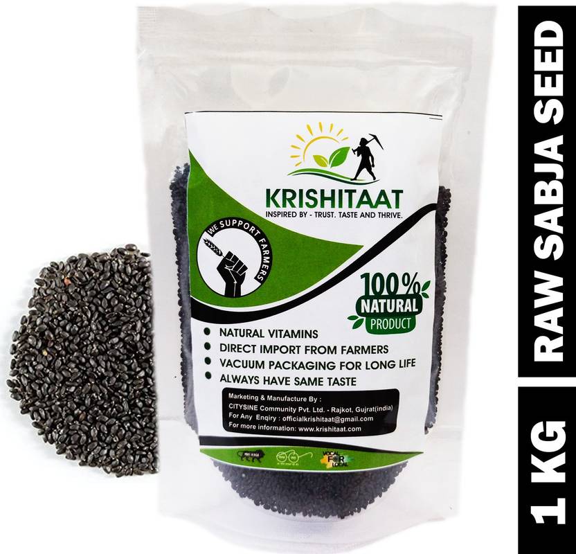 KRISHITAAT Combo Pack Natural Sabja Seed Takmaria Seed 1 kg Price in