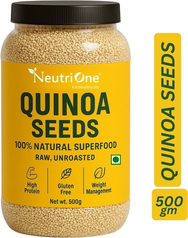 NeutriOne Quinoa Seeds White for Weight Loss Management, Rich in Protein, Fiber, Iron Quinoa Seeds(500 g)