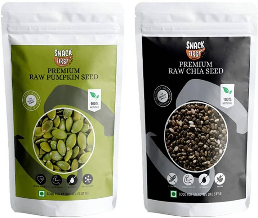 SNACK FIRST Pumpkin Seed Raw Chia Seed Gluten Free 100 Natural